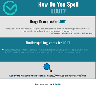 Correct spelling for lout